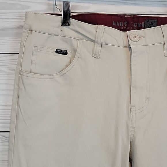 Marc Ecko Cut & Sew Mens cotton stone beige jeans Size 34X32 - Picture 6 of 16